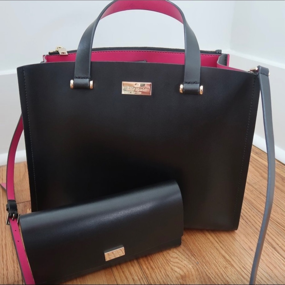 Kate Spade Hot Pink Purse + Wallet
